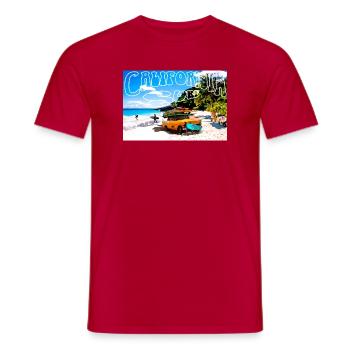 Surf Passion - T-shirt homme - rouge - Devant - AI Model Male 178 dark (178cm)