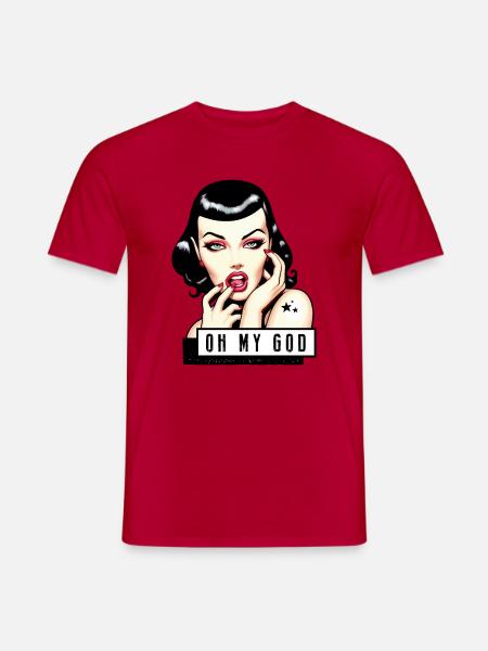 Lola Rockabilly Illustration TShirt - Men's T-Shirt - red