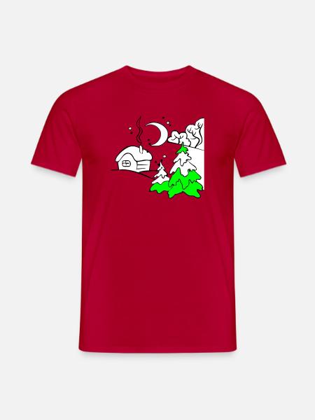 Winter - Männer T-Shirt - Rot