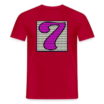 7. Geburtstag Winter - ZAHL 7 - SIEBEN - Männer T-Shirt - Rot - Vorne - AI Model Male 178 dark (178cm)