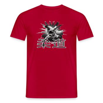 JUDO - Men's T-Shirt - red - Front - AI Model Male 178 dark (178cm)
