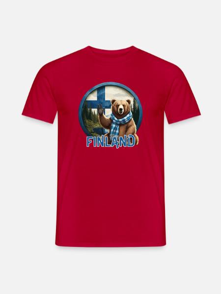 Finland - Finnland - Suomi - Männer T-Shirt - Rot