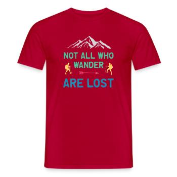 Nicht alle, die umherirren, sind alle verloren - Männer T-Shirt - Rot - Vorne - AI Model Male 178 dark (178cm)