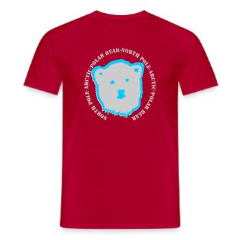 Eisbär 6 - Männer T-Shirt - Rot - Vorne - AI Model Male 178 dark (178cm)
