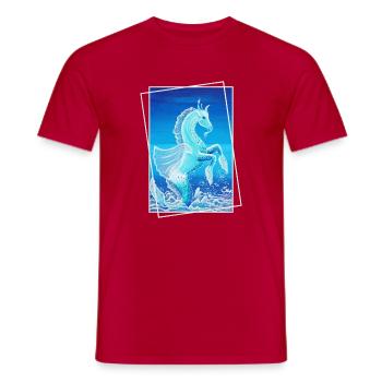 Dragon Water Dragon Fimaro Sonja Ariel von Staden - Men's T-Shirt - red - Front - AI Model Male 178 dark (178cm)