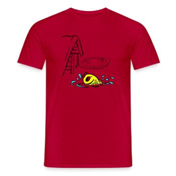 Gold Fisch - Männer T-Shirt - Rot - Vorne - AI Model Male 178 dark (178cm)