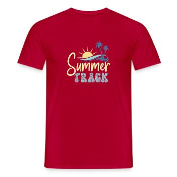 Piste d’été - T-shirt homme - rouge - Devant - AI Model Male 178 dark (178cm)