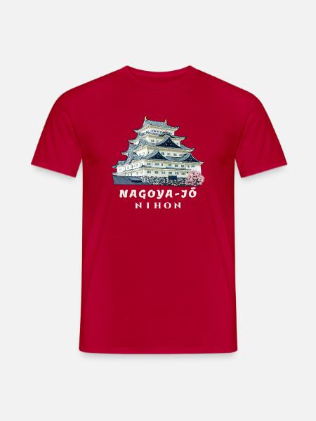 Burg Nagoya, wunderschöne Orte in Japan Zeichnung - Männer T-Shirt - Rot