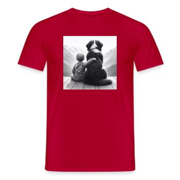Bouvier bernois - T-shirt homme - rouge - Devant - AI Model Male 178 dark (178cm)