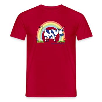LICORNE BAVAROISE - Arc-en-ciel - T-shirt homme - rouge - Devant - AI Model Male 178 dark (178cm)