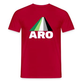 Aromantik, aromatisch, aro - Männer T-Shirt - Rot - Vorne - AI Model Male 178 dark (178cm)