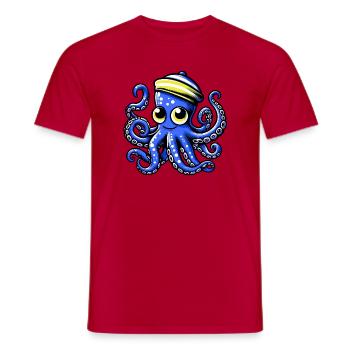 Pieuvre - T-shirt homme - rouge - Devant - AI Model Male 178 dark (178cm)