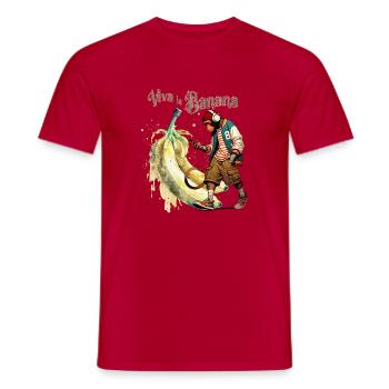 Viva la Banana StreetVibe - Männer T-Shirt - Rot - Vorne - AI Model Male 178 dark (178cm)