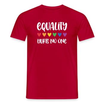 LGBT Pride Month - Equality Hurts No One - Men's T-Shirt - red - Front - AI Model Male 178 dark (178cm)