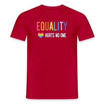 LGBT Pride Month - Equality Hurts No One - Men's T-Shirt - red - Front - AI Model Male 178 dark (178cm)