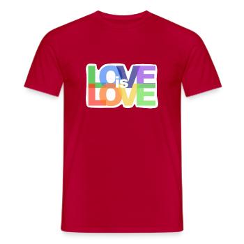 Typographie de L’amour est la fierté de l’amour - T-shirt homme - rouge - Devant - AI Model Male 178 dark (178cm)
