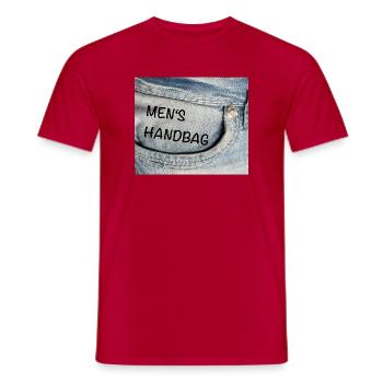 the real men's handbag - Männer T-Shirt - Rot - Vorne - AI Model Male 178 dark (178cm)