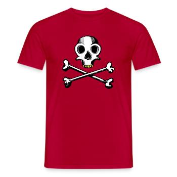 Skull and Bones 3c - Männer T-Shirt - Rot - Vorne - AI Model Male 178 dark (178cm)