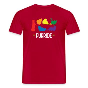 LGBTQ Pride Month - Purride - Men's T-Shirt - red - Front - AI Model Male 178 dark (178cm)