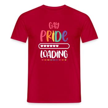 LGBTQ Pride Month - Gay Pride. Loading - Men's T-Shirt - red - Front - AI Model Male 178 dark (178cm)