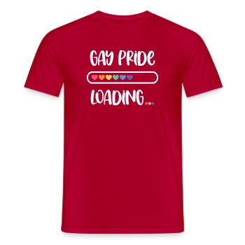 LGBTQ Pride Month - Gay Pride. Loading - Men's T-Shirt - red - Front - AI Model Male 178 dark (178cm)
