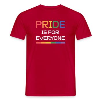 LGBTQ Pride Month - Pride is For Everyone - Men's T-Shirt - red - Front - AI Model Male 178 dark (178cm)