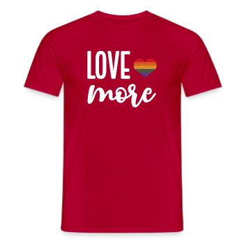 LGBT Pride Month - Love More - Men's T-Shirt - red - Front - AI Model Male 178 dark (178cm)
