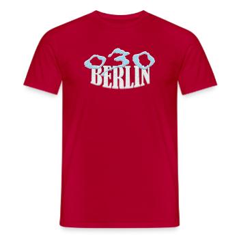 Berlin 030 Chemise exclusive - T-shirt homme - rouge - Devant - AI Model Male 178 dark (178cm)