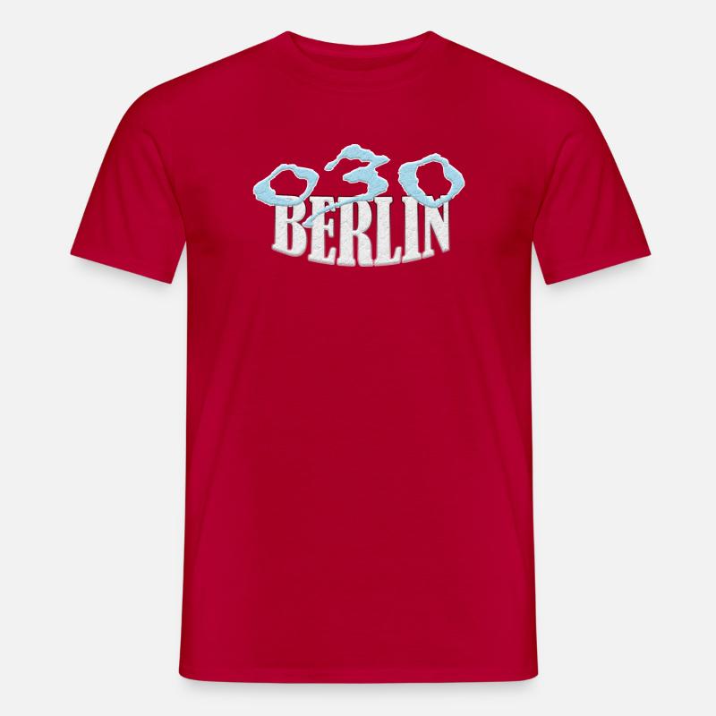 Berlin 030 Shirt exklusive - Männer T-Shirt - Rot