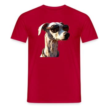 Windhund Hundeliebhaber Jagdhund Liebe Greyhound - Männer T-Shirt - Rot - Vorne - AI Model Male 178 dark (178cm)