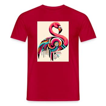 Flamant - T-shirt homme - rouge - Devant - AI Model Male 178 dark (178cm)