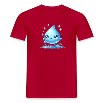 L'eau - T-shirt homme - rouge - Devant - AI Model Male 178 dark (178cm)