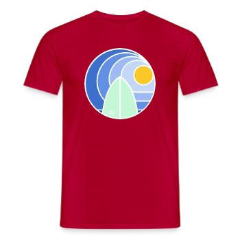 Surf Sundowner II (white) - Männer T-Shirt - Rot - Vorne - AI Model Male 178 dark (178cm)