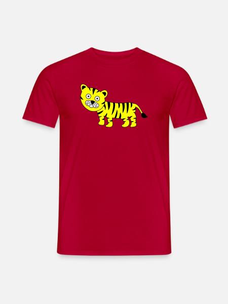 Tiger Funny - Men's T-Shirt - red
