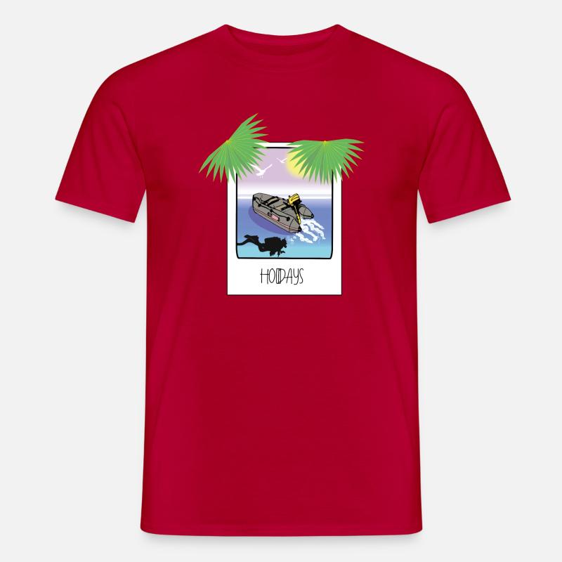 Schnappschuss Urlaub - Männer T-Shirt - Rot