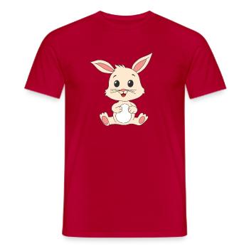 Rabbit Rabbit - Men's T-Shirt - red - Front - AI Model Male 178 dark (178cm)