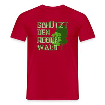 Protège la forêt tropicale - T-shirt homme - rouge - Devant - AI Model Male 178 dark (178cm)