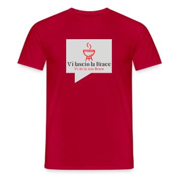 Italian Grill: Barbecue and Friends - Men's T-Shirt - red - Front - AI Model Male 178 dark (178cm)