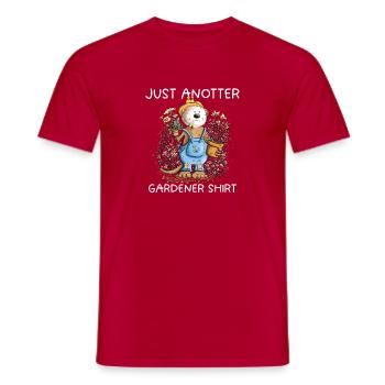 Just Anotter Gardener Shirt Gärtner Garten - Männer T-Shirt - Rot - Vorne - AI Model Male 178 dark (178cm)