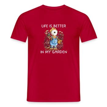 Garten Spruch Otter Gärtner - Männer T-Shirt - Rot - Vorne - AI Model Male 178 dark (178cm)