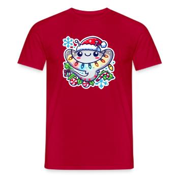 Holiday Ray of Joy - Männer T-Shirt - Rot - Vorne - AI Model Male 178 dark (178cm)