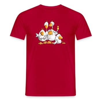 Des poulets amusants pour les amateurs de poulet - T-shirt homme - rouge - Devant - AI Model Male 178 dark (178cm)