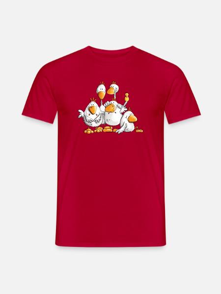 Funny Chickens for Chicken Lovers - Men's T-Shirt - red