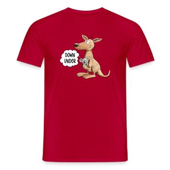 Drolliges Känguru Mit Koala Bär Im Beutel - Männer T-Shirt - Rot - Vorne - AI Model Male 178 dark (178cm)