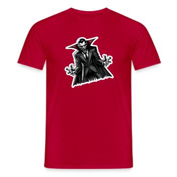 Blutsauger schräg - Männer T-Shirt - Rot - Vorne - AI Model Male 178 dark (178cm)