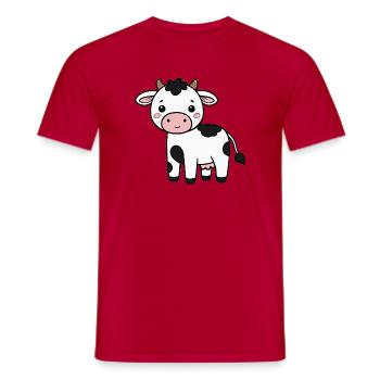 Cow Cows - Men's T-Shirt - red - Front - AI Model Male 178 dark (178cm)