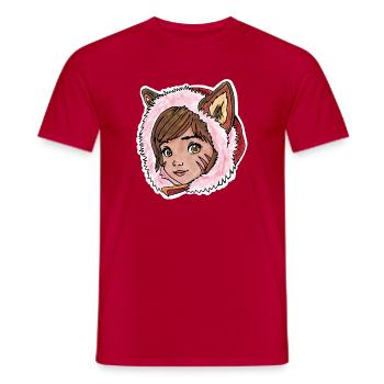 Le Petit Chaperon Rouge en petit loup - T-shirt homme - rouge - Devant - AI Model Male 178 dark (178cm)