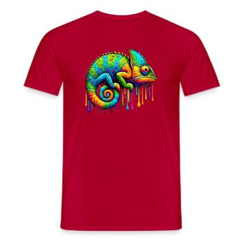 Chameleon - Men's T-Shirt - red - Front - AI Model Male 178 dark (178cm)