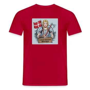 Schildmaiden - Discover the wild side of Denmark - Men's T-Shirt - red - Front - AI Model Male 178 dark (178cm)