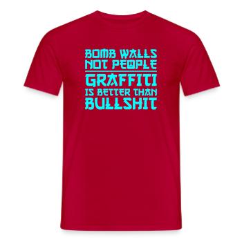 Frieden Graffiti Weltfrieden - Männer T-Shirt - Rot - Vorne - AI Model Male 178 dark (178cm)
